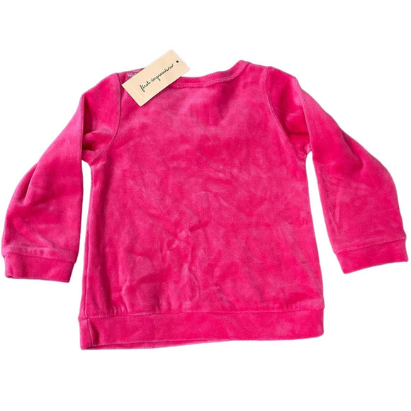 FIRST IMPRESSIONS Baby Girls Velour Ruffle Top Raspberry Pie 18 Months - Picture 2 of 5
